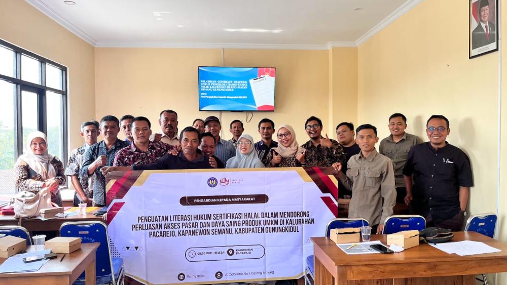 FH UNY Perkuat Literasi Hukum Sertifikasi Halal untuk Mendorong Daya Saing UMKM di Kalurahan Pacarejo